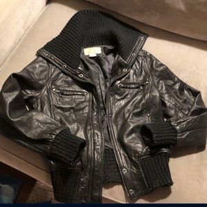 Michael Kors Genuine leather bomber jacket